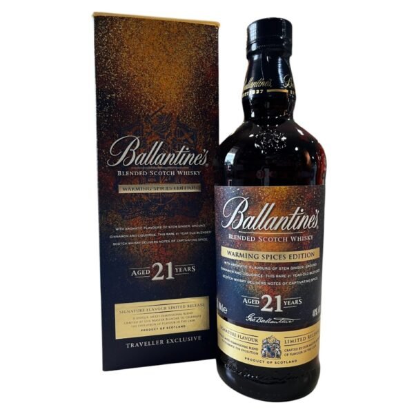 How should Ballantine's 21 Years Old Warming Spices Edition be served for the best tasting experience?