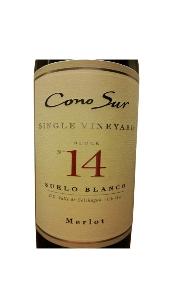 องุ่นที่ใช้ใน Cono Sur Single Vineyard Block 14 Merlot มาจากสายพันธุ์ใด?