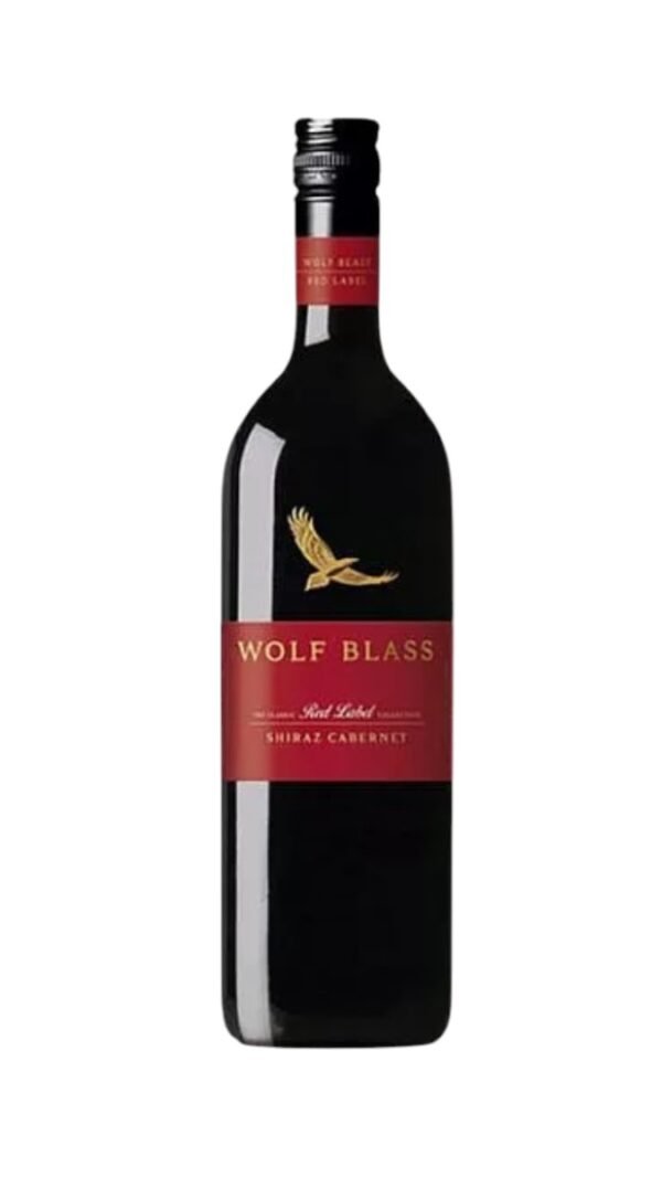 Wolf Blass Shiraz Cabernet Red Label มีการผลิตจากองุ่นพันธุ์ใดบ้าง?