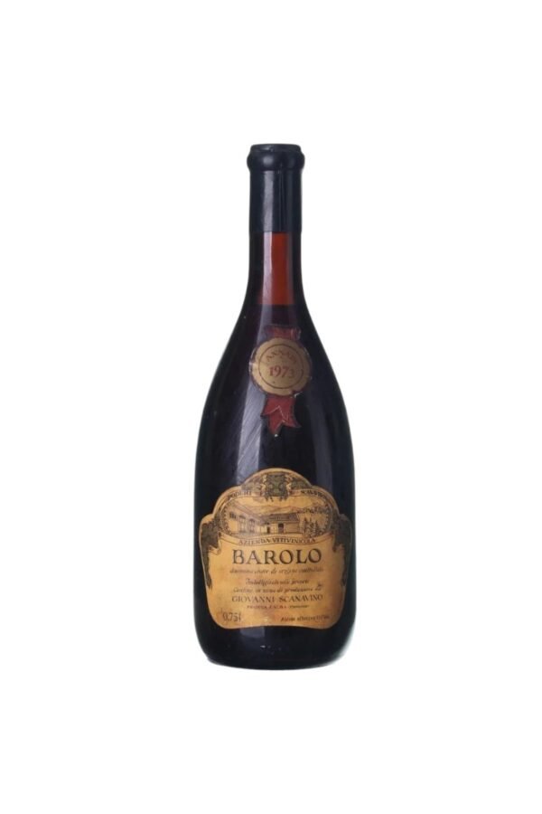 บรรจุภัณฑ์ของ 1973 Nebbiolo D'Alba Poderi Scanavino มีลักษณะอย่างไร?