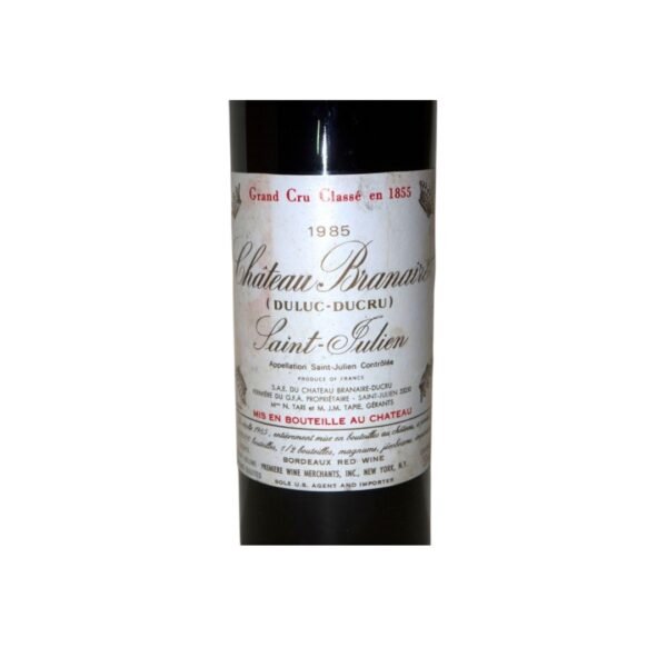 การผลิตไวน์ในปี 1985 ของ Chateau Branaire Duluc Ducru มีความท้าทายหรือเหตุการณ์สำคัญอะไรบ้าง?